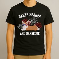 Barks Sparks And Barbecue Corgi 4th Of July T-Shirt