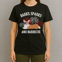 Barks Sparks And Barbecue Corgi 4th Of July T-Shirt