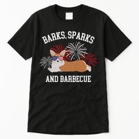 Barks Sparks And Barbecue Corgi 4th Of July Tall T-Shirt