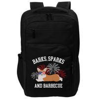 Barks Sparks And Barbecue Corgi 4th Of July Impact Tech Backpack