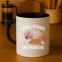 Barks Sparks And Barbecue Corgi 4th Of July Mug