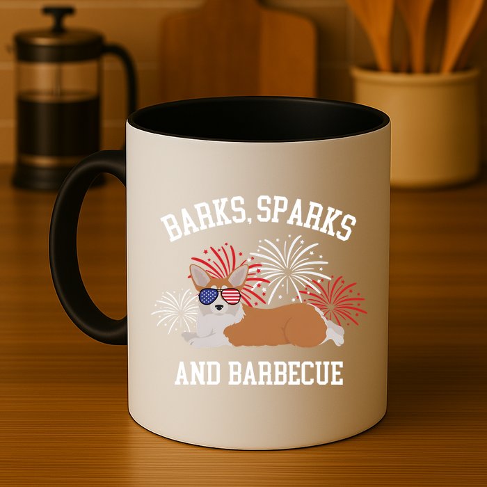 Barks Sparks And Barbecue Corgi 4th Of July Mug
