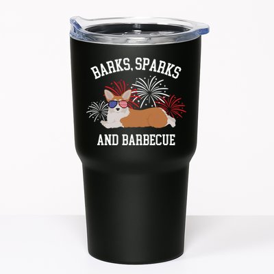 Barks Sparks And Barbecue Corgi 4th Of July Tumbler