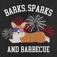 Barks Sparks And Barbecue Corgi 4th Of July 25L Jumbo Tote