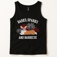 Barks Sparks And Barbecue Corgi 4th Of July Tank Top