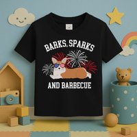 Barks Sparks And Barbecue Corgi 4th Of July Toddler T-Shirt