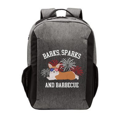 Barks Sparks And Barbecue Corgi 4th Of July Vector Backpack