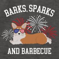 Barks Sparks And Barbecue Corgi 4th Of July Vector Backpack