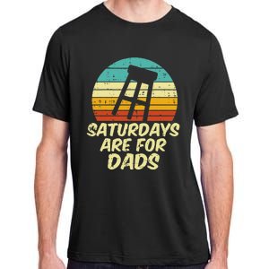 Barstool Saturdays Are For Dads Retro Fathers Day Daddy Papa Adult ChromaSoft Performance T-Shirt