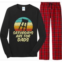 Barstool Saturdays Are For Dads Retro Fathers Day Daddy Papa Long Sleeve Pajama Set