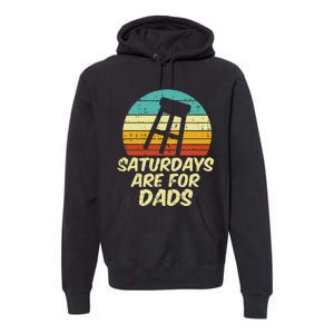 Barstool Saturdays Are For Dads Retro Fathers Day Daddy Papa Premium Hoodie