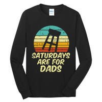 Barstool Saturdays Are For Dads Retro Fathers Day Daddy Papa Tall Long Sleeve T-Shirt