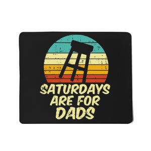 Barstool Saturdays Are For Dads Retro Fathers Day Daddy Papa Mousepad