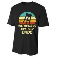 Barstool Saturdays Are For Dads Retro Fathers Day Daddy Papa Performance Sprint T-Shirt