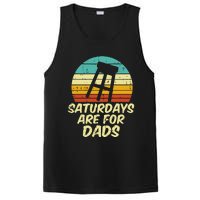 Barstool Saturdays Are For Dads Retro Fathers Day Daddy Papa PosiCharge Competitor Tank