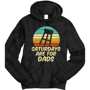 Barstool Saturdays Are For Dads Retro Fathers Day Daddy Papa Tie Dye Hoodie