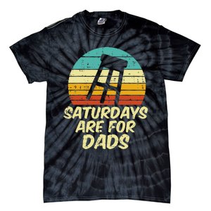 Barstool Saturdays Are For Dads Retro Fathers Day Daddy Papa Tie-Dye T-Shirt