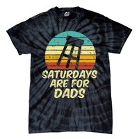 Barstool Saturdays Are For Dads Retro Fathers Day Daddy Papa Tie-Dye T-Shirt