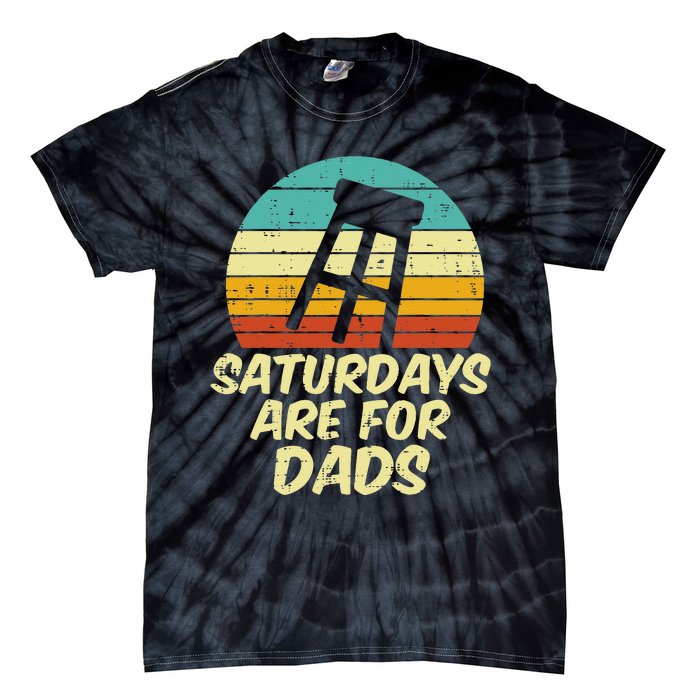 Barstool Saturdays Are For Dads Retro Fathers Day Daddy Papa Tie-Dye T-Shirt