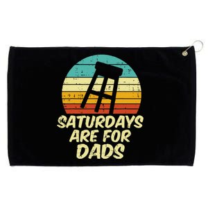 Barstool Saturdays Are For Dads Retro Fathers Day Daddy Papa Grommeted Golf Towel