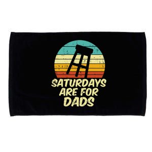 Barstool Saturdays Are For Dads Retro Fathers Day Daddy Papa Microfiber Hand Towel