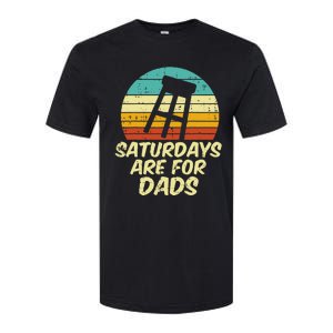 Barstool Saturdays Are For Dads Retro Fathers Day Daddy Papa Softstyle CVC T-Shirt