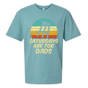 Barstool Saturdays Are For Dads Retro Fathers Day Daddy Papa Sueded Cloud Jersey T-Shirt