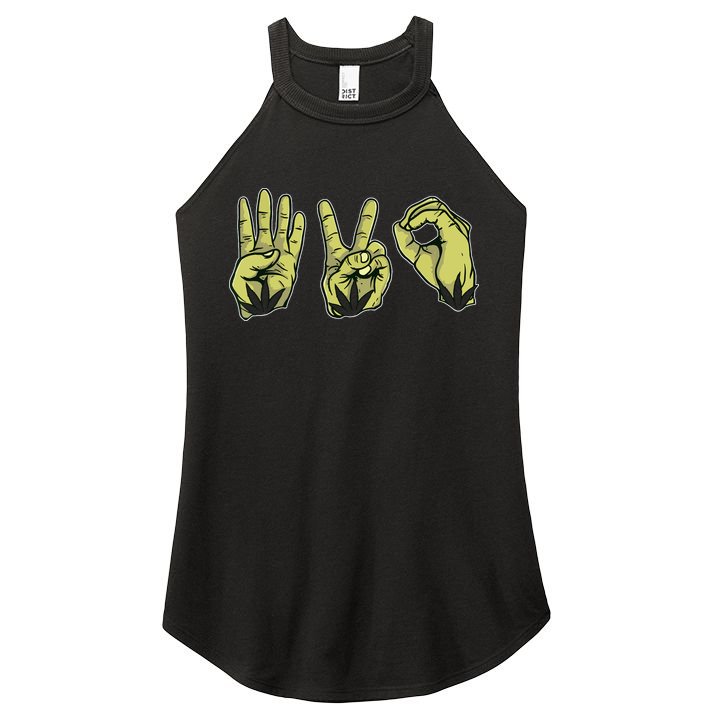 Best Stoner Artwork 420 Marijuana Gift Weed Lover Reefer Women's Perfect Tri Rocker Tank
