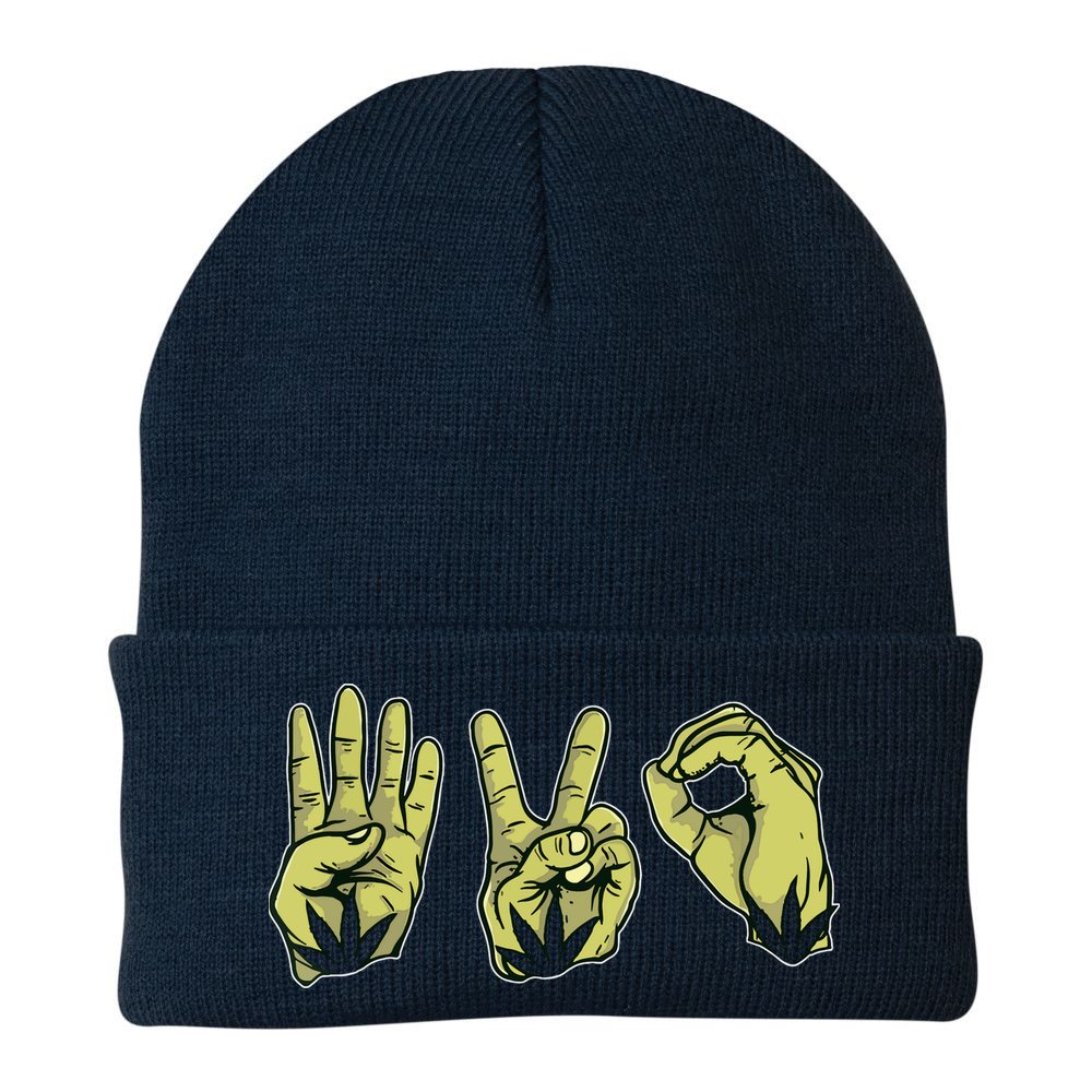 Best Stoner Artwork 420 Marijuana Gift Weed Lover Reefer Beanie