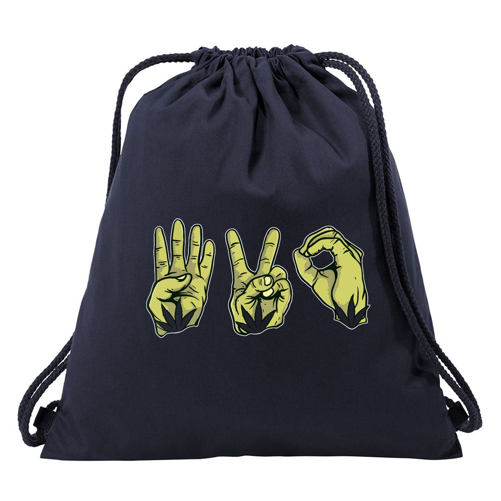 Best Stoner Artwork 420 Marijuana Gift Weed Lover Reefer Drawstring Bag