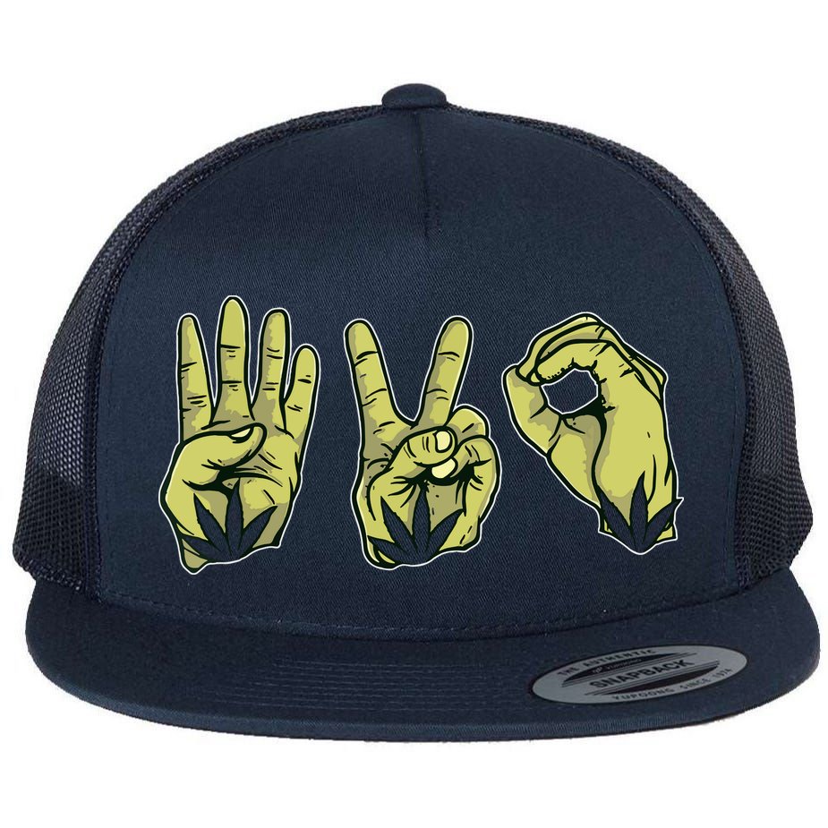 Best Stoner Artwork 420 Marijuana Gift Weed Lover Reefer Flat Bill Trucker Hat