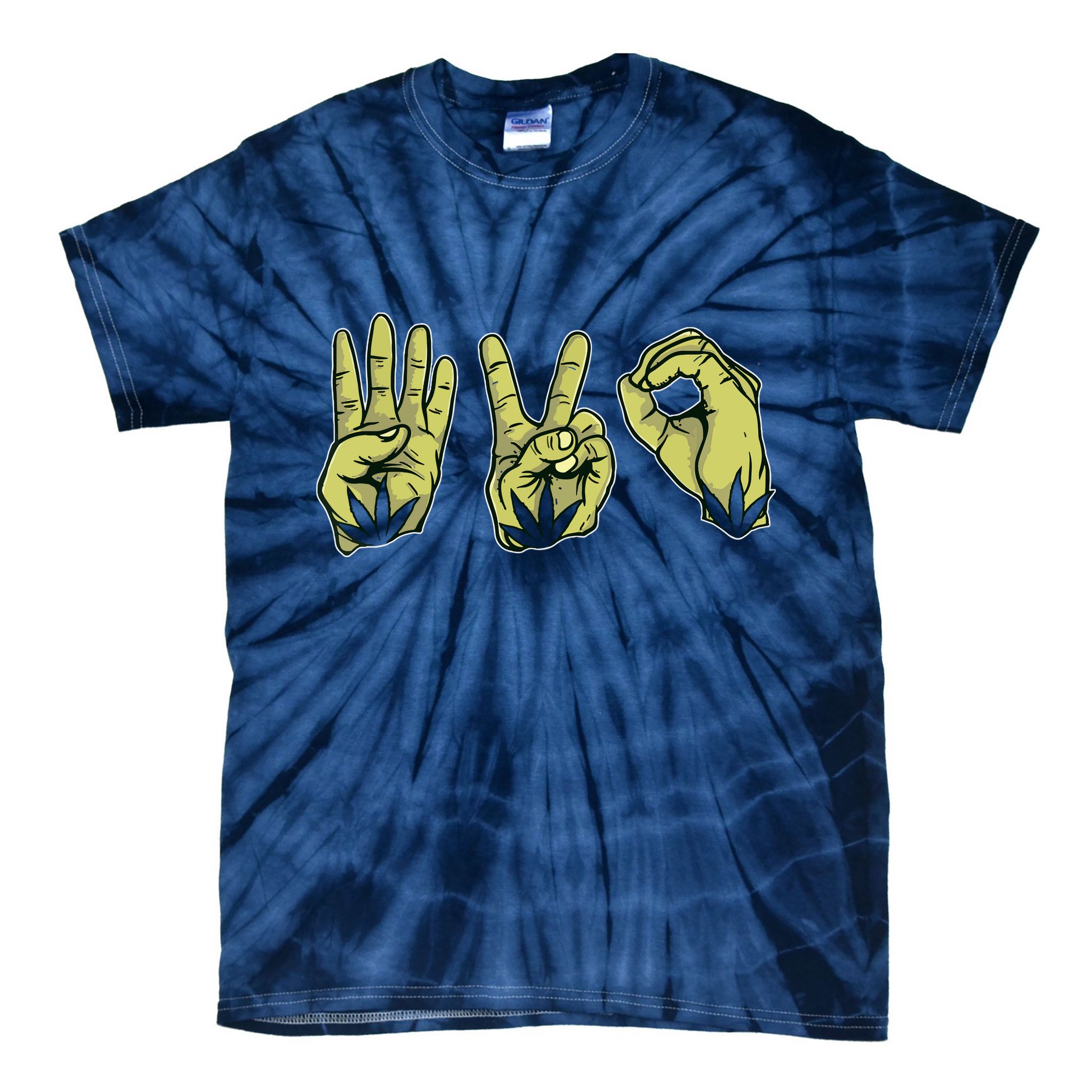 Best Stoner Artwork 420 Marijuana Gift Weed Lover Reefer Tie-Dye T-Shirt