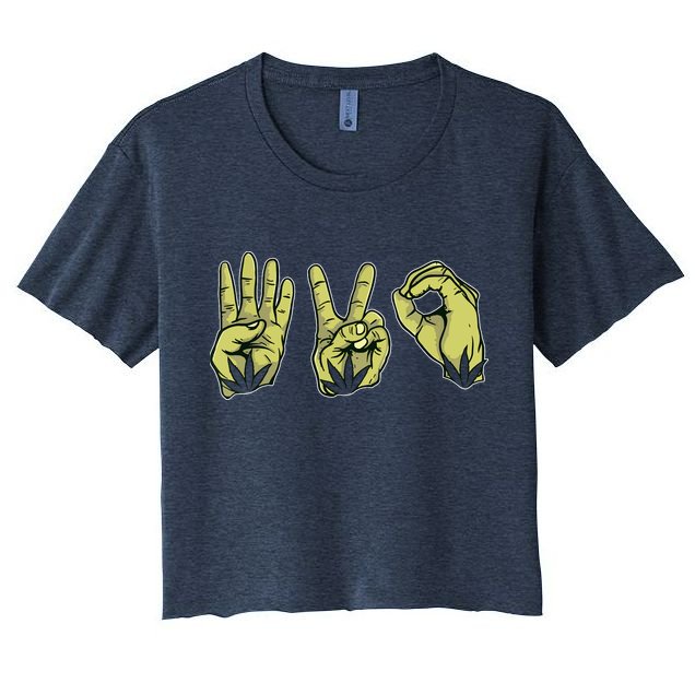 Best Stoner Artwork 420 Marijuana Gift Weed Lover Reefer Crop Top