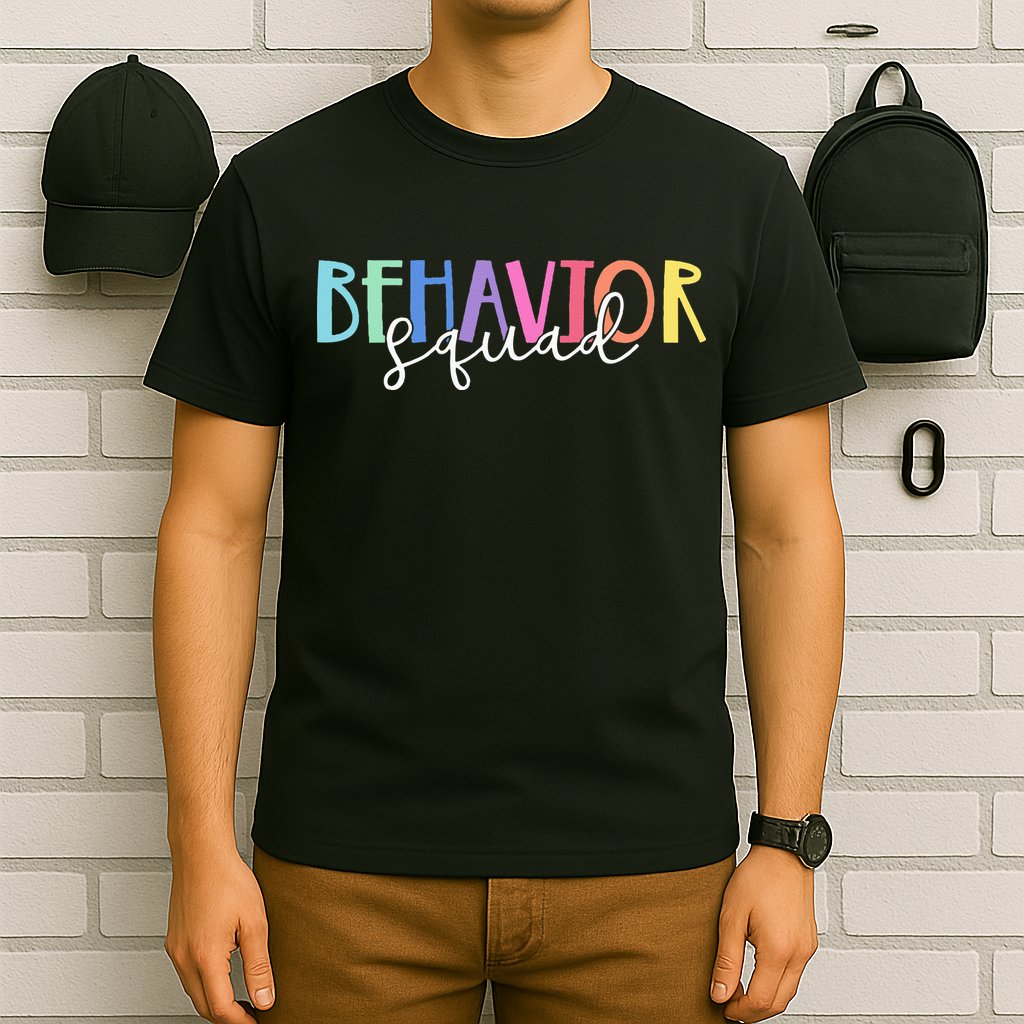 BEHAVIOR SQUAD ABA Therapist RBT Therapy Behaviour Team T-Shirt