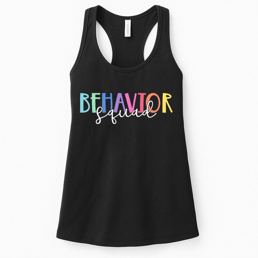 BEHAVIOR SQUAD ABA Therapist RBT Therapy Behaviour Team Womens Tank Top