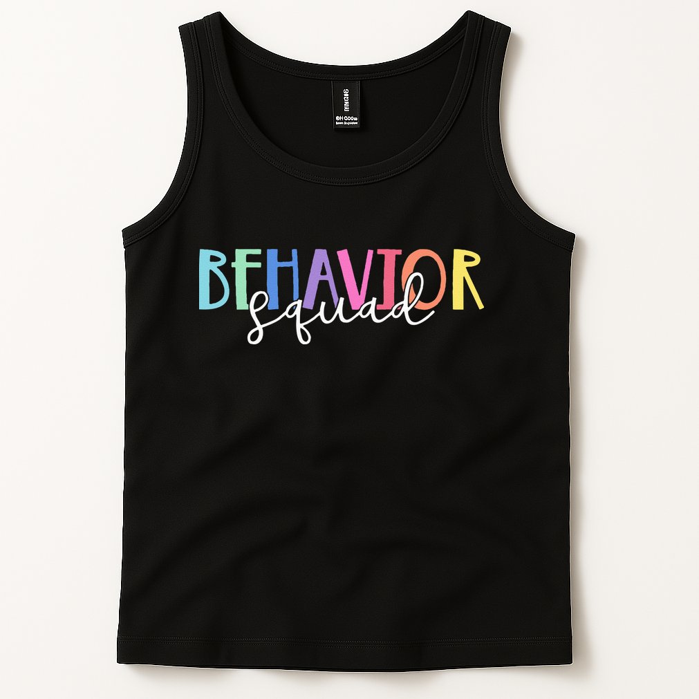 BEHAVIOR SQUAD ABA Therapist RBT Therapy Behaviour Team Tank Top
