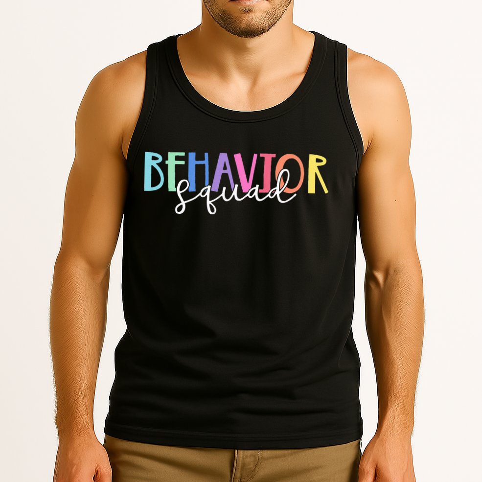 BEHAVIOR SQUAD ABA Therapist RBT Therapy Behaviour Team Tank Top