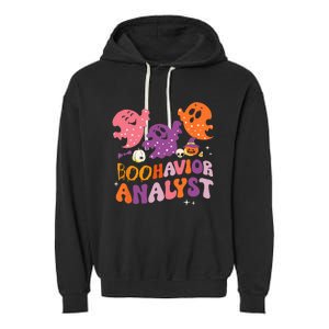 Boohavior Squad Analyst Squad ABA Therapist Halloween Garment-Dyed Fleece Hoodie