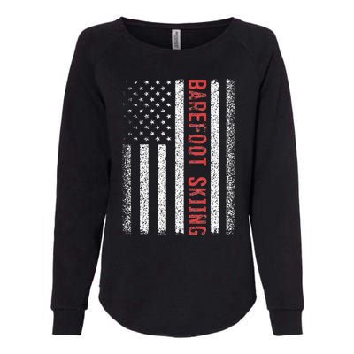 Barefoot Skiing American Flag 4th Of July Womens California Wash Sweatshirt