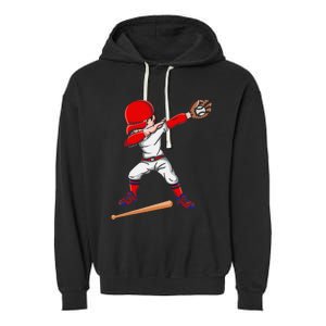 Baseballer Sports Athlete Dabbing Baseball Player Garment-Dyed Fleece Hoodie