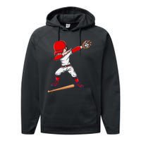 Baseballer Sports Athlete Dabbing Baseball Player Performance Fleece Hoodie