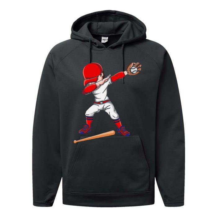 Baseballer Sports Athlete Dabbing Baseball Player Performance Fleece Hoodie