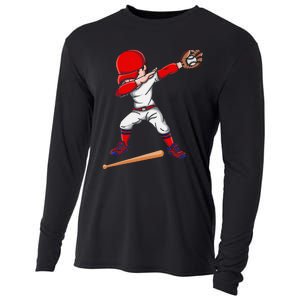 Baseballer Sports Athlete Dabbing Baseball Player Cooling Performance Long Sleeve Crew