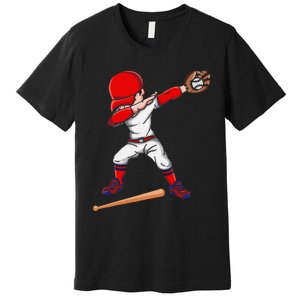 Baseballer Sports Athlete Dabbing Baseball Player Premium T-Shirt