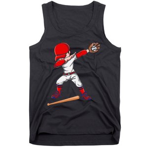 Baseballer Sports Athlete Dabbing Baseball Player Tank Top