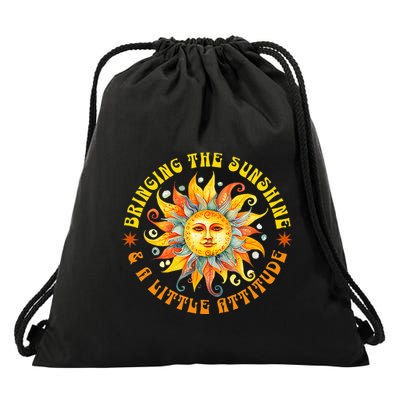Bringing Sunshine & A Little Attitude Summer Fun In The Sun Drawstring Bag