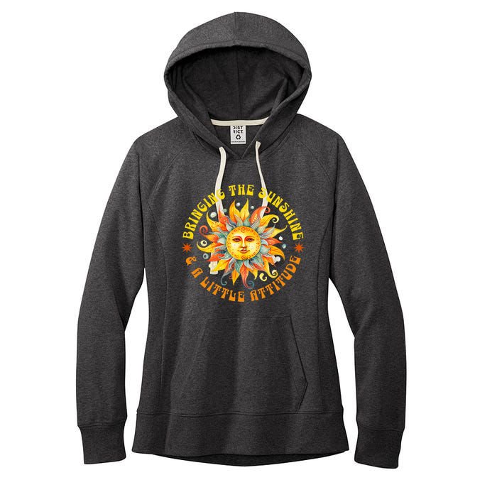 Bringing Sunshine & A Little Attitude Summer Fun In The Sun Women's Fleece Hoodie