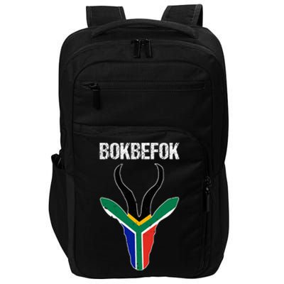 Bokbefok South African Rugby Bokke South Africa Flag Colours Impact Tech Backpack