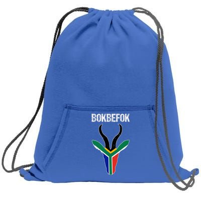 Bokbefok South African Rugby Bokke South Africa Flag Colours Sweatshirt Cinch Pack Bag