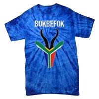 Bokbefok South African Rugby Bokke South Africa Flag Colours Tie-Dye T-Shirt